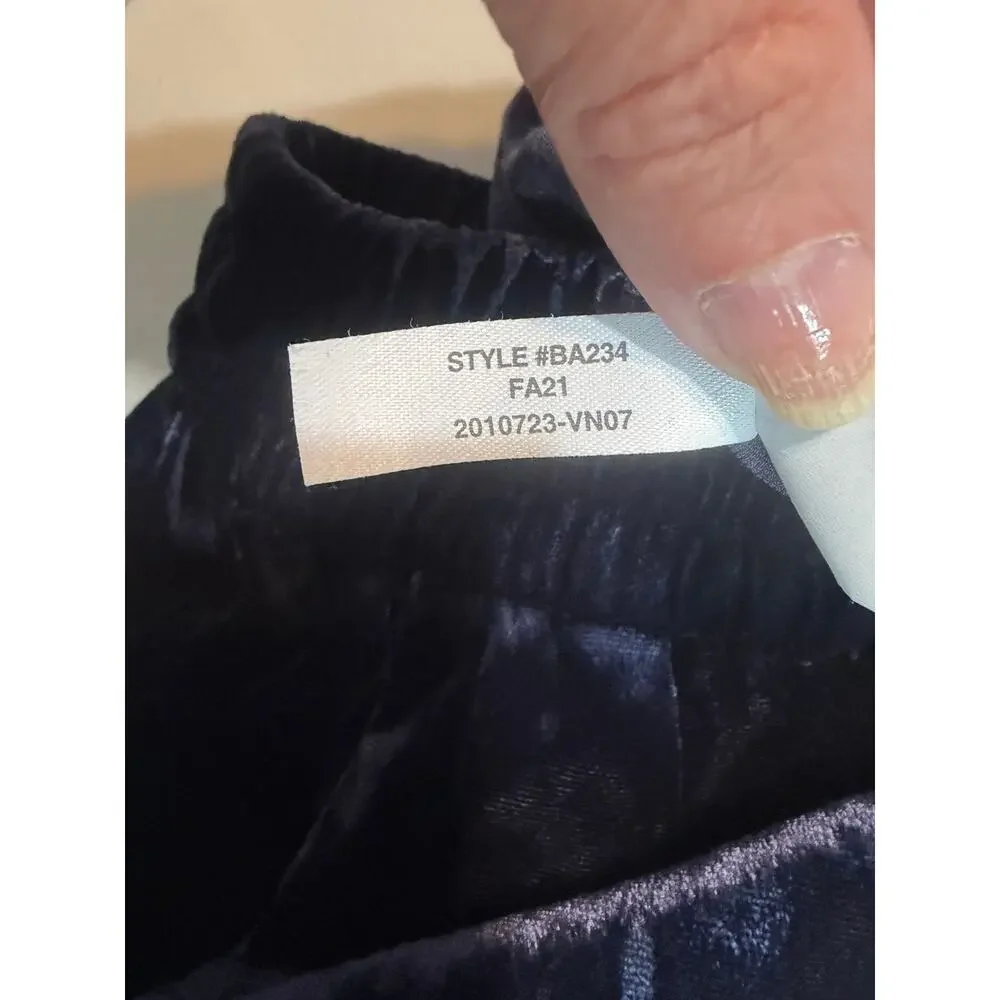 J.Crew Velvet Jogger Pants 0 Deep Purple Drawstring Pull On Witchy Whimsigoth